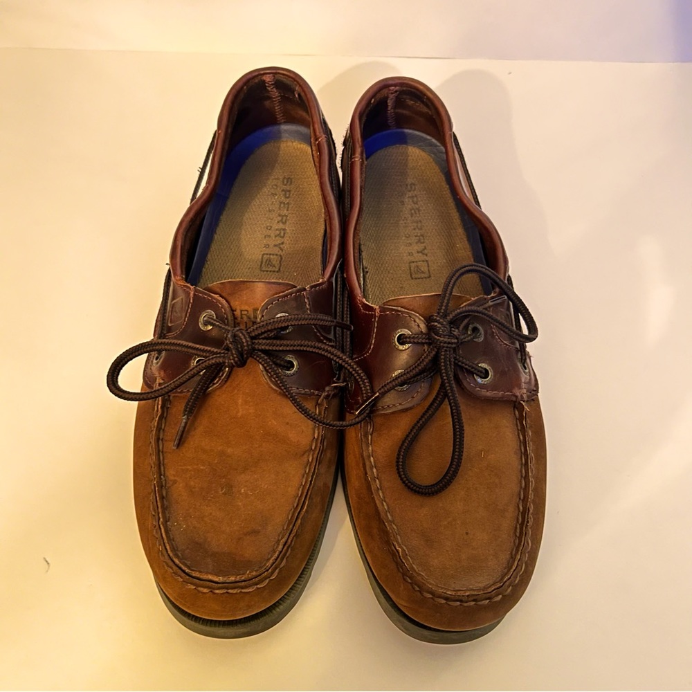 Sperry Top Sider Men’s 9.5 Brown Leather Boat Shoes